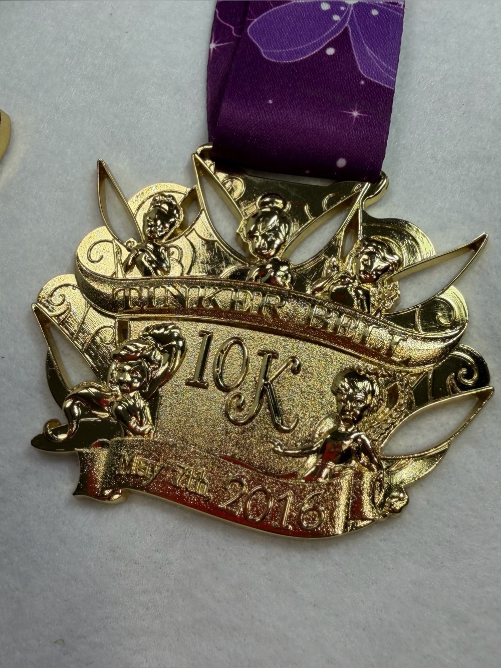 2016 Disney Tinker Bell 10K Medal runDisney Disneyland May 7 Fairy Race